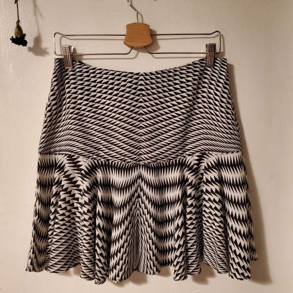 Trippy Geometric Skater Skirt - Picture 1 of 7